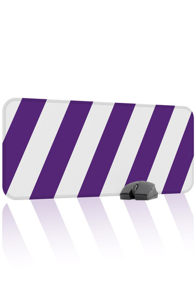 mousepad bastir Purple White 70x30 XL Fan Gaming Mouse Pad Bază anti-alunecar...