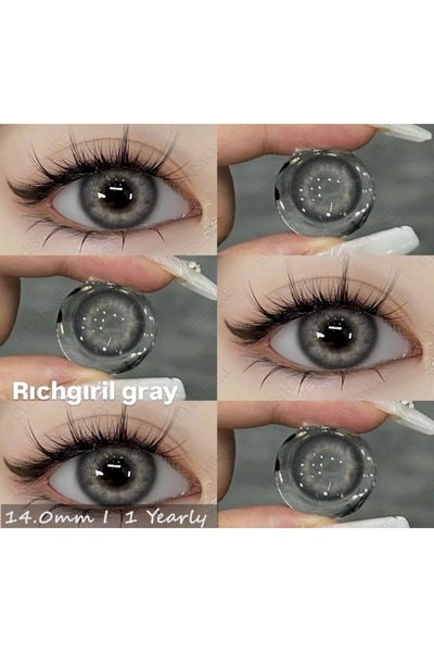 EYESSTORE Richgirl Gray 1 Yıllık Doğal Görünümlü Göz Lensi Yanma Batma Yapmaz