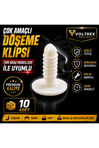 voltrex design Çok Amaçlı Tavan Döşeme Klipsi Universal Araç İçi Kaplama Sabi...