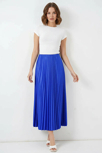 buğrahayalin Women's Pleated Saks Skirt