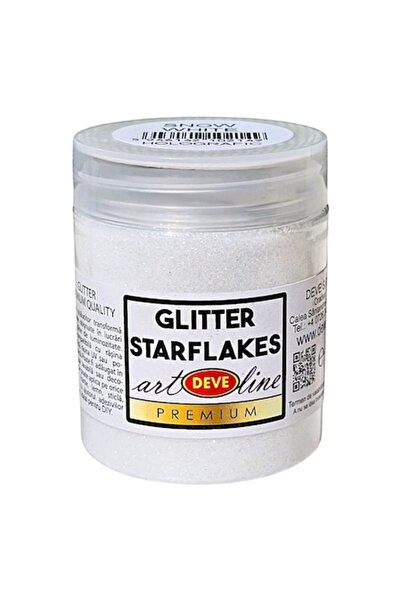 Deve Pigment, art line DEVE, glitter Holografic Snow white 50gr, sclipici alb...