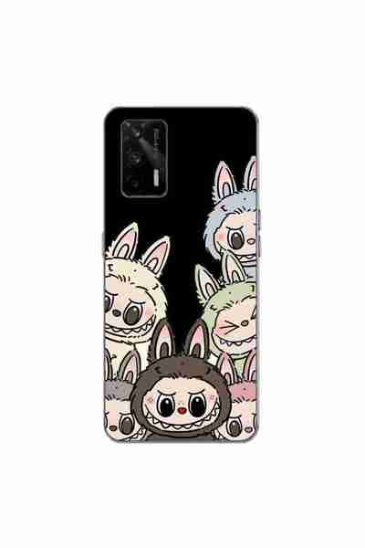 OEM Case compatible with Realme GT Silicon Gel Tpu Model Labubu Pattern Black