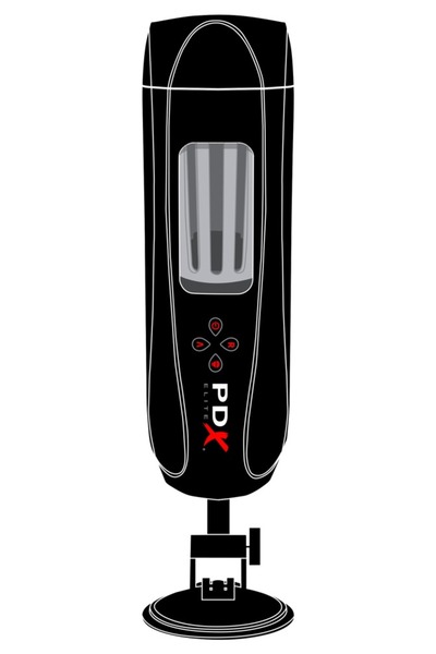 PDX Elite Masturbator – Ultimate Milker 2 Negru/Transparent – Vibrații intense (10 moduri)