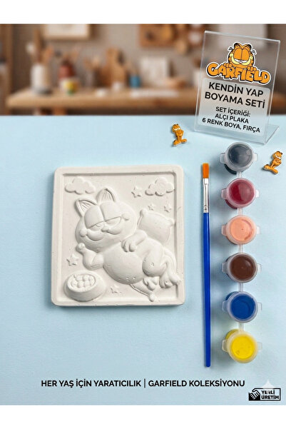 The Art Of Casting Garfield Boyama Seti Çocuk Aktivite Seti 1 obje 1 fırça 6 ...