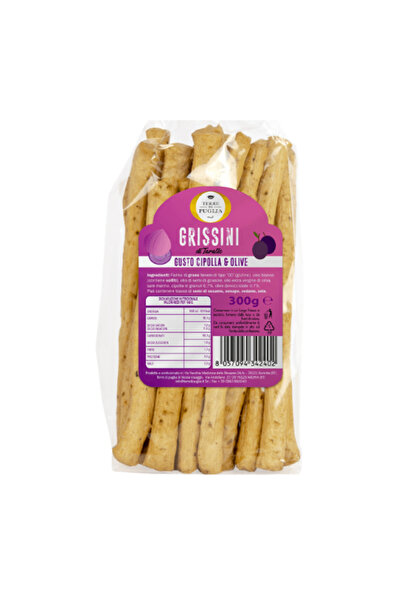 Terre Di Puglia Tarallini Onion and Olive Breadsticks 300gr Terre Di Puglia