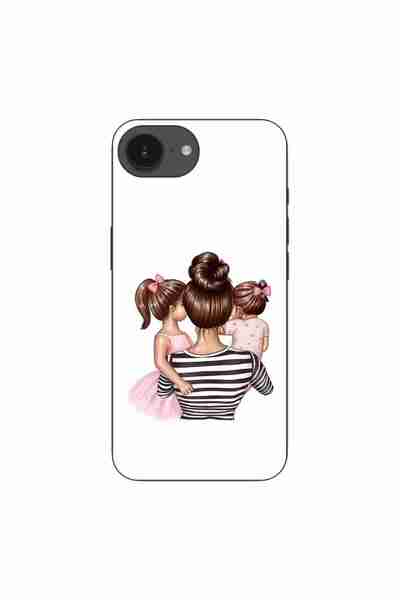 OEM Husa compatibila cu Apple iPhone 16e Silicon Gel Tpu Model Mom and Girls
