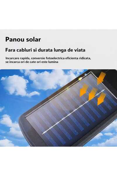 Jortan Pachet 2X Lampa Solară cu 8 Celule 160 COB – Iluminat Autonom cu Senzor de Mișcare