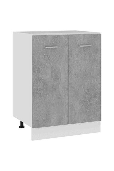 vidaxl Dulap inferior “Lyon”, gri beton, 60 x 46 x 81,5 cm