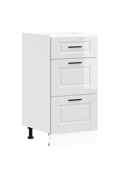 vidaxl "Porto" kitchen cabinet, glossy white, laminated wood