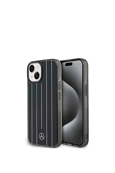 MERCEDES New Urban 3 iPhone 15 Sert PC Paralel Çizgi Desenli Telefon Kılıfı