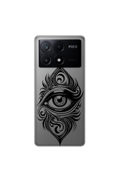 Other Xiaomi Poco X6Pro 5G Eye patterned drawing Transparent Silicone TPU Θήκη