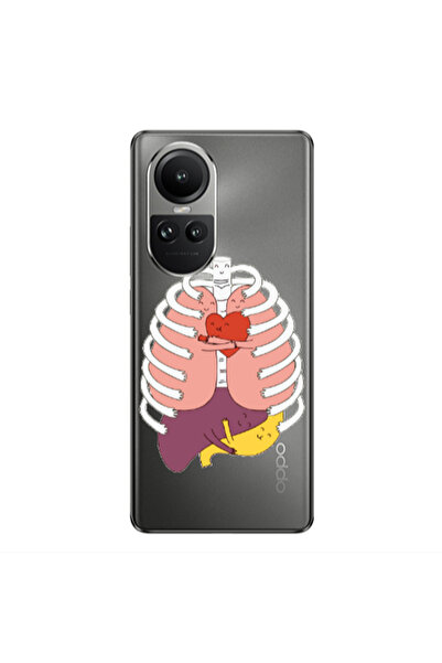 Other Oppo Reno10 5G Anatomy Transparent Silicone TPU Θήκη