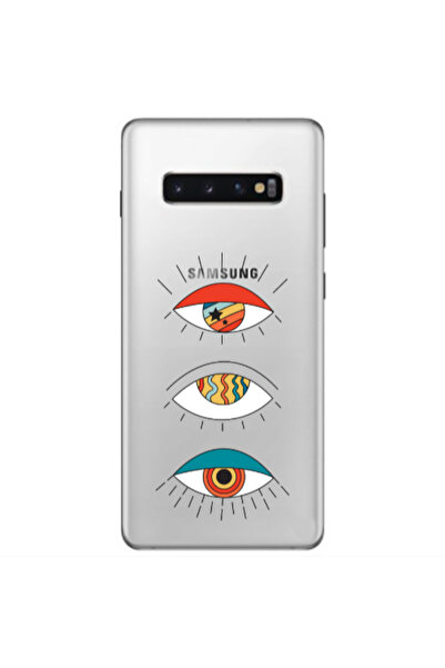 Other Samsung S10 Plus 3 different eyes Transparent Silicone TPU Θήκη