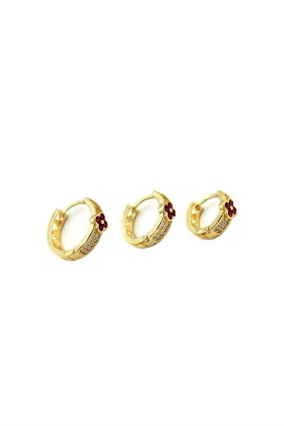 Marsilyan Nvdn- Ieg - 3-Piece Hoop Earrings - Pink Iegrs-Nvdn1