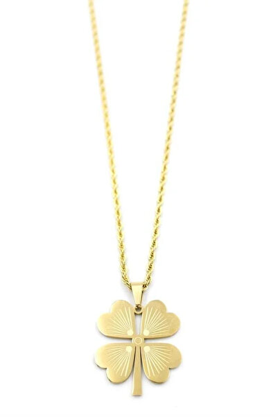 Marsilyan Nvdn- Ieg - Clover Necklace- 60cm - Gold Iegrs-Nvdn1