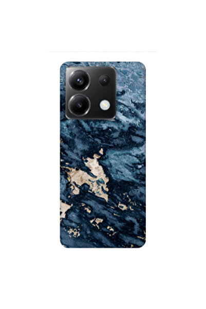 Other Xiaomi Poco X6 5G Marble Blue Gold Transparent Silicone TPU Θήκη