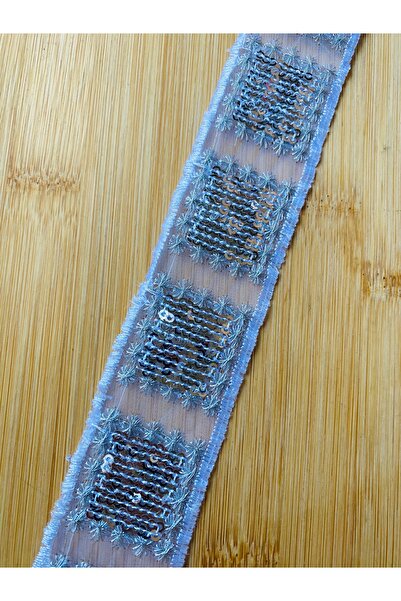 Lorin hobi Embroidered and Sequined Decorative Strip Width 4 cm 1 Meter