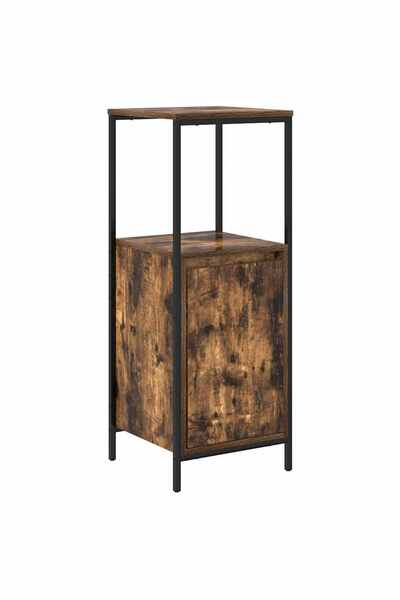 vidaxl Dulap de baie cu rafturi stejar afumat 36x35x95 cm