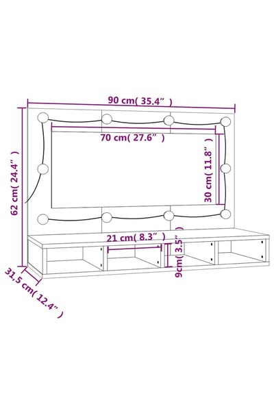 vidaxl Dulap cu oglindă și LED, alb, 90x31,5x62 cm
