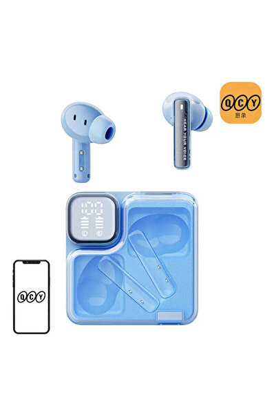 QCY Căști wireless MeloBuds Neo T31, Bluetooth 5.3, IPX5, albastru