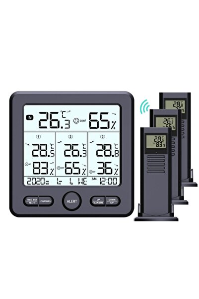 CZAY Termometru Higrometru Digital Camera CZAY®, LCD, Statie Meteo Wireless, ...