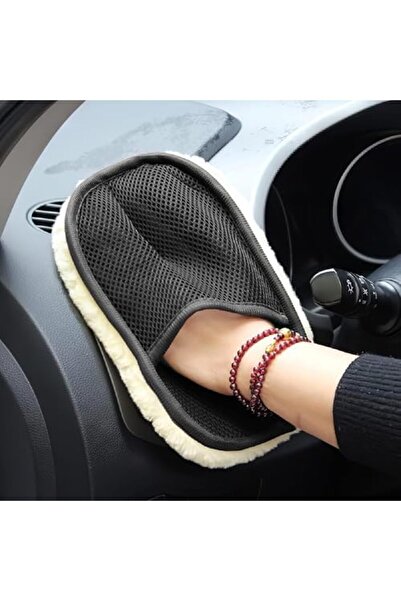Yıldızan Terra Organik Microfiber Wool Car Washing Glove – Lint-Free, Scratch...