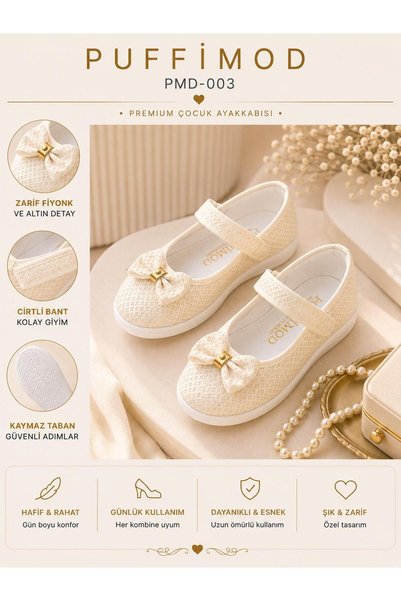 Puffimod Velcro Girls' Ballerina Shoes
