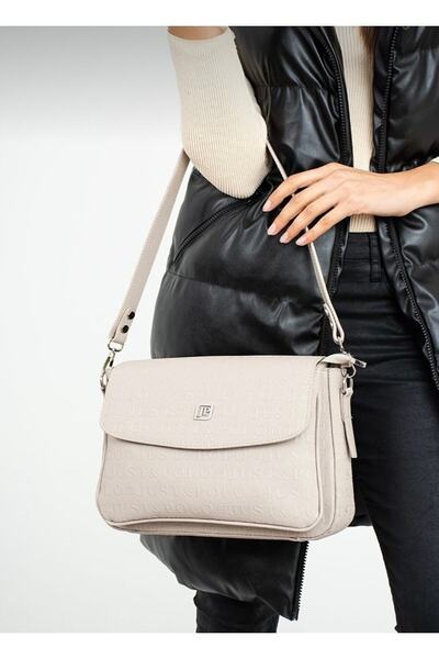 Just Polo Beige Women's Bag with Shoulder and Cross Strap