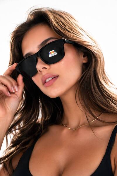 ModaLucci Black Adult Polarized Sunglasses