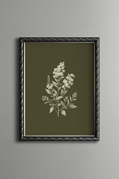 epiqart Elegant White Floral Design - Vintage Patterned Frame - Slim Model