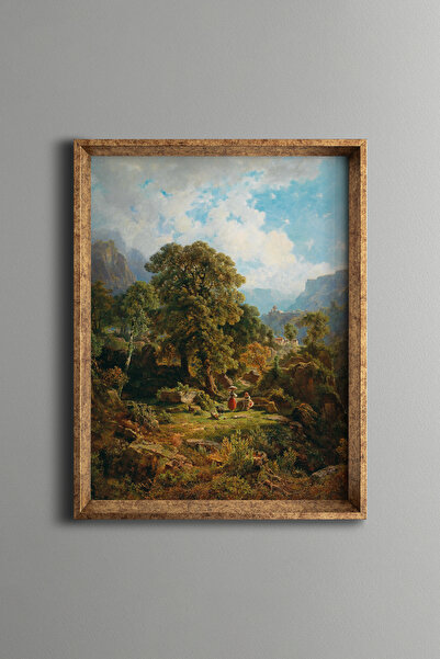 epiqart Valley View - Vintage Patterned Frame - Slim Model