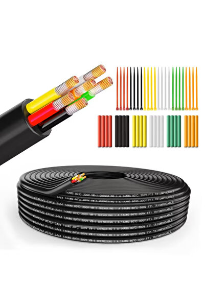 OEM Electric cable 14awg, 6 x 2 mm², 6-Core tinned copper wire, PVC, multicol...