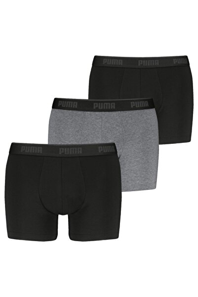 Puma Herren Boxershorts, 3er Pack - Boxer 3P, Cotton Stretch, Logo, einfarbig