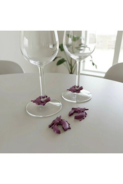 OEM Individual Wine Glass Marker with Decorative Dragon Design