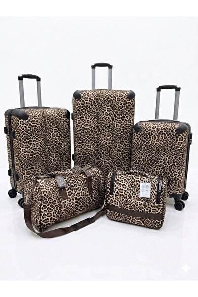 sea gulf Travel Bag Leather Luggage 5 Pieces Set Suitcase