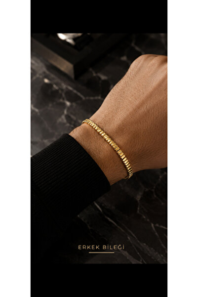 GB Sign ÇELİK ÇİFT KLİPSLİ GOLD ÇELİK BİLEKLİK