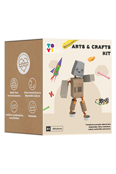 Toyi Arts Crafts Eğitim Kiti - 880 Parça Çevreci ve Yaratıcı Yapı Oyuncakları