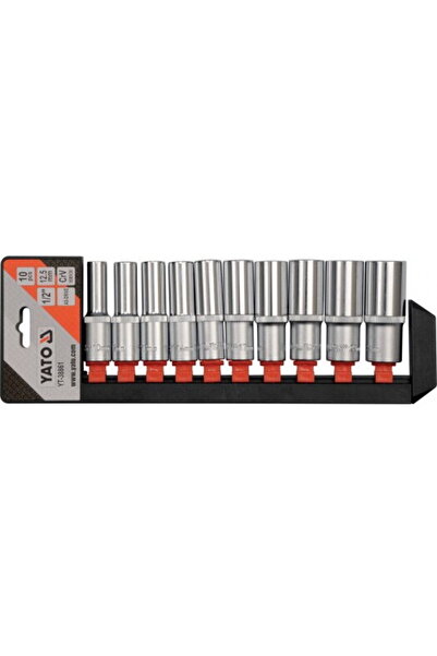 yato Set chei tubulare, YT-38861, 10 piese, 1/2", Cr-V