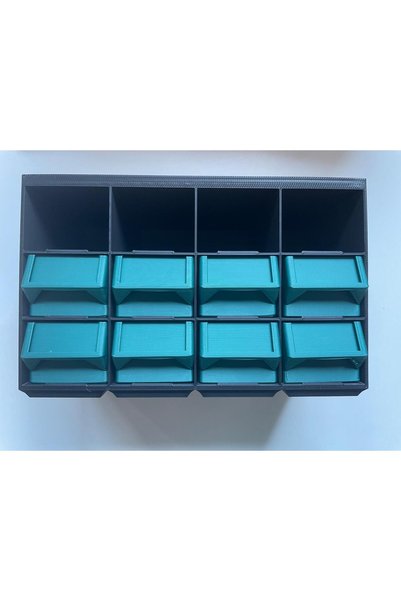 Solidify Modern Mini Jewelry Button Screw Organizer with 12 Drawers