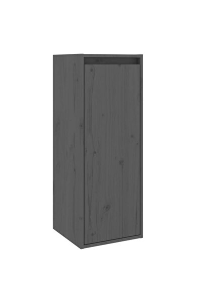 vidaxl Dulap de perete, gri, 30x30x80 cm, lemn masiv de pin