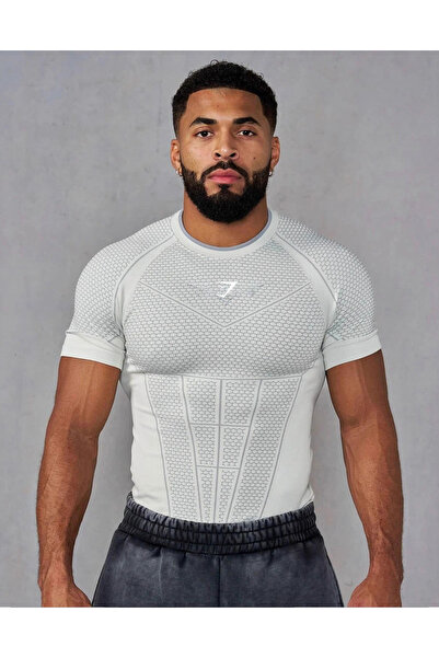 Sthxyfaith Slimming T-Shirt Sports Seamless Compression Gym T-Shirt Form-Fitt...