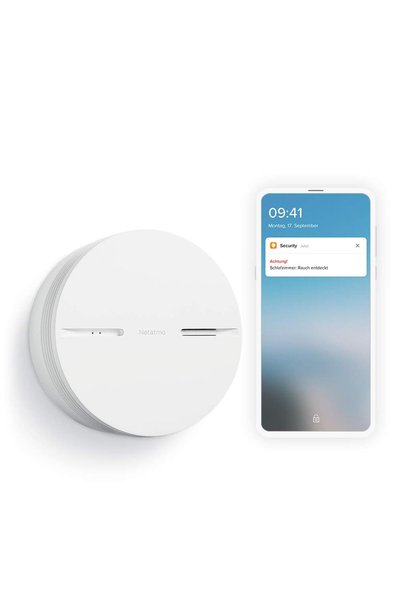 Netatmo Akıllı Duman Dedektörü, 10 yıllık pil, kendi kendine test işlevi, 85 dB alarm, bağımsız cihaz, EN14604 sertifikalı, NSA-DE