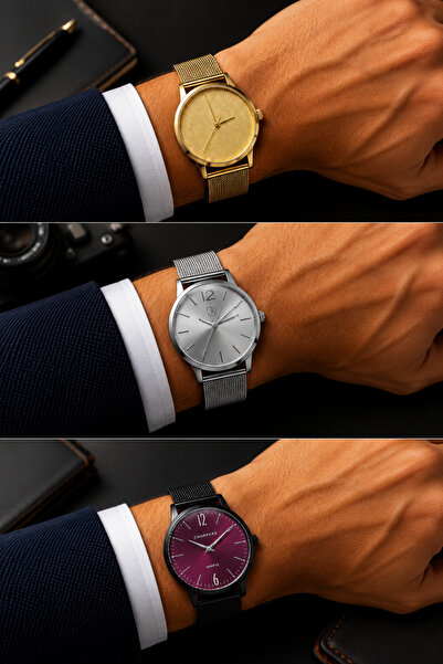 Twelve Opportunity Product 3-Piece Men's Wristwatch Set