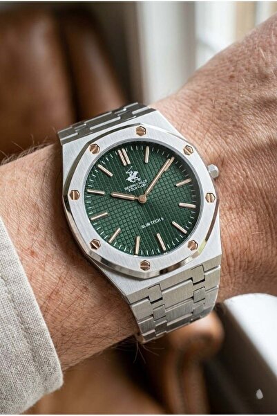 Beverly Hills Polo Club Gri Geometrik Kasa Erkek Kol Saati | 40 mm Çelik Kasa...