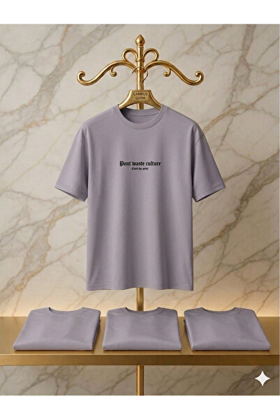 ATKGİYİM Men's Oversize T-Shirt 24-1 Suprem Combed Cotton Wide Fit “Dont Wast...