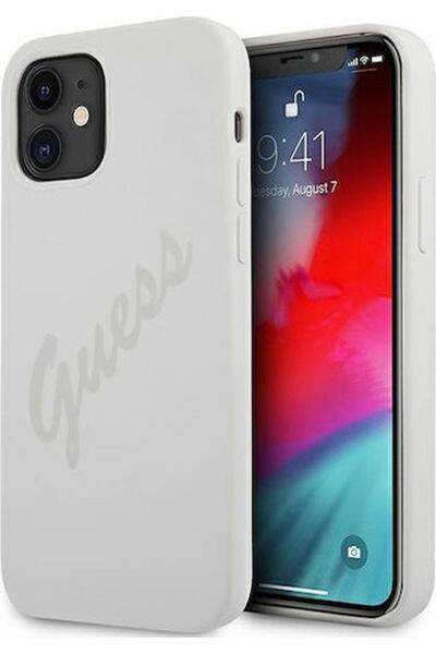 Guess Βίντατζ Πίσω Κάλυμμα Σιλικόνης Λευκό (iPhone 12 mini) Κωδικός: GUHCP12S...