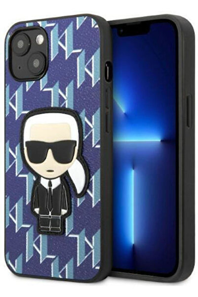 Karl Lagerfeld Μονόγραμμα Εικονικό Πάτσ Πλαστικό Μπλε Πίσω Κάλυμμα (iPhone 13...