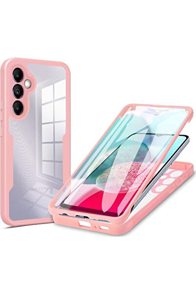 Techsuit ColorVerse 360 Πλήρους Κάλυψης Σετ Σιλικόνης με Σκληρυμένο Γυαλί Ροζ...