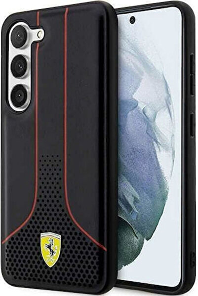 Ferrari Διάτρητη Πίσω Θήκη Πλαστική / Σιλικόνη Μαύρη (Galaxy S23) Κωδικός: FE...