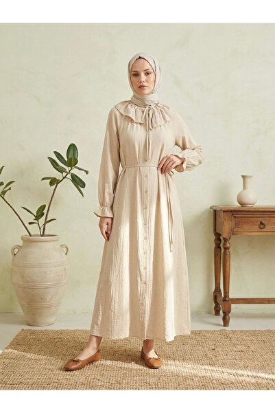 Foremia Collar Tunnel Dress-Stone